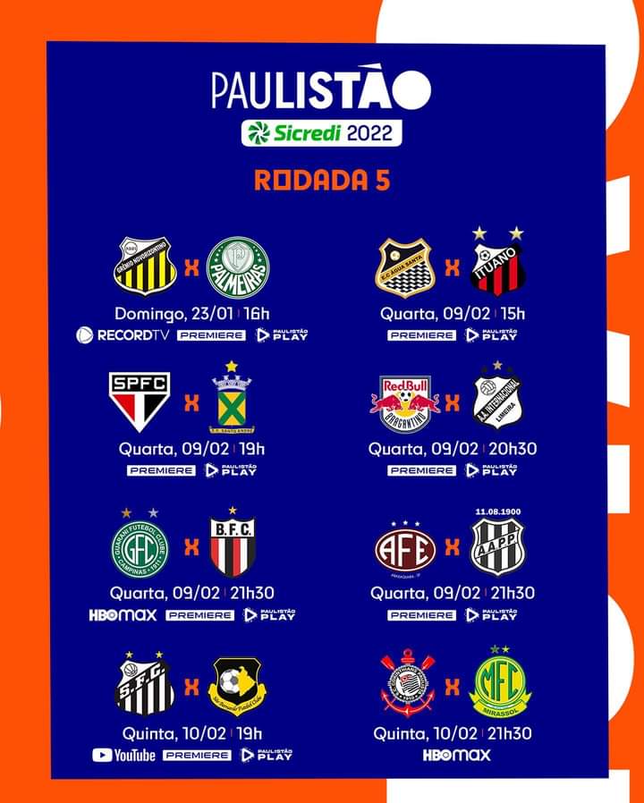 FPF divulga a tabela do Paulistão 2022; veja quando é a estreia do seu time