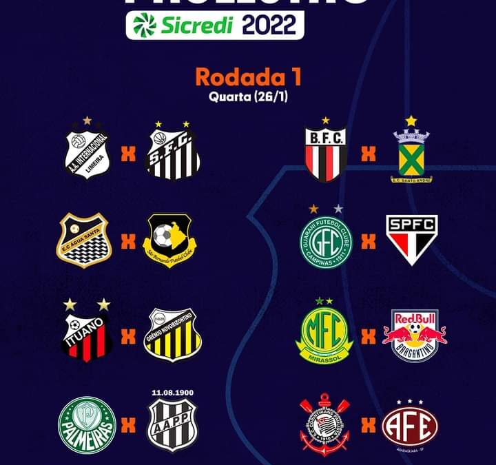 Futebol: veja a tabela do Paulistão 2022 que começa no dia 23/1